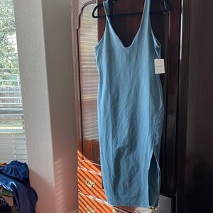 Beyond Yoga Light Blue Sleeveless Dress